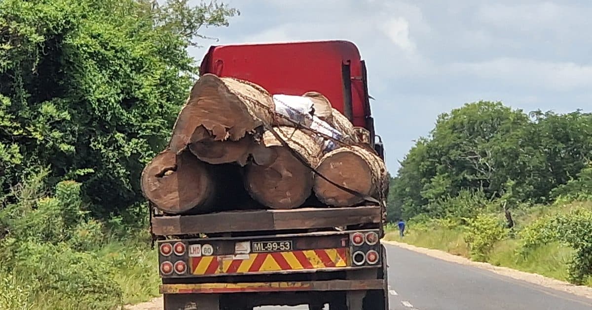 Camion surchargé sur la route