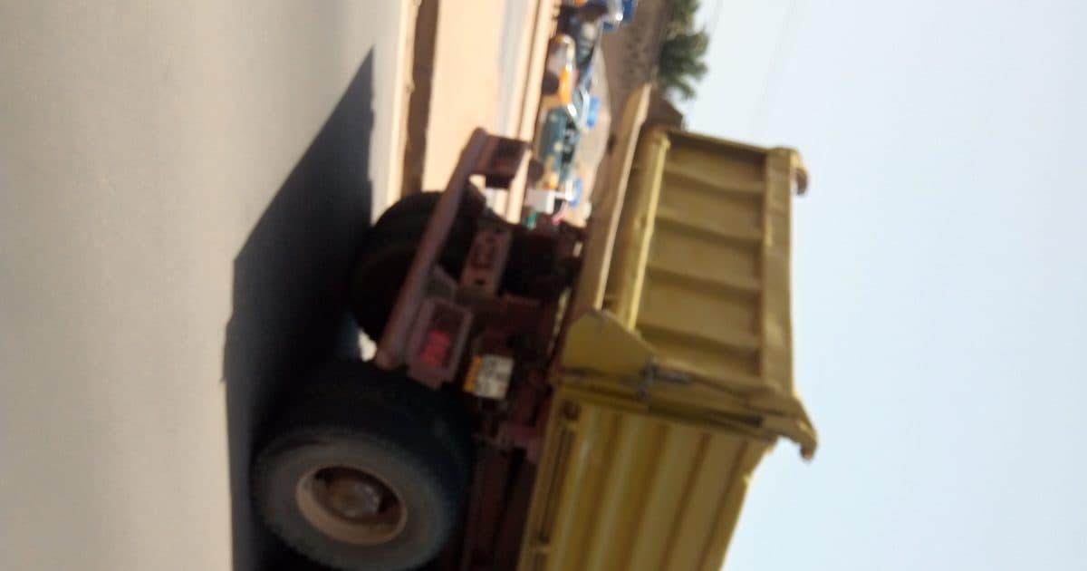 Tipper truck running on a corridor