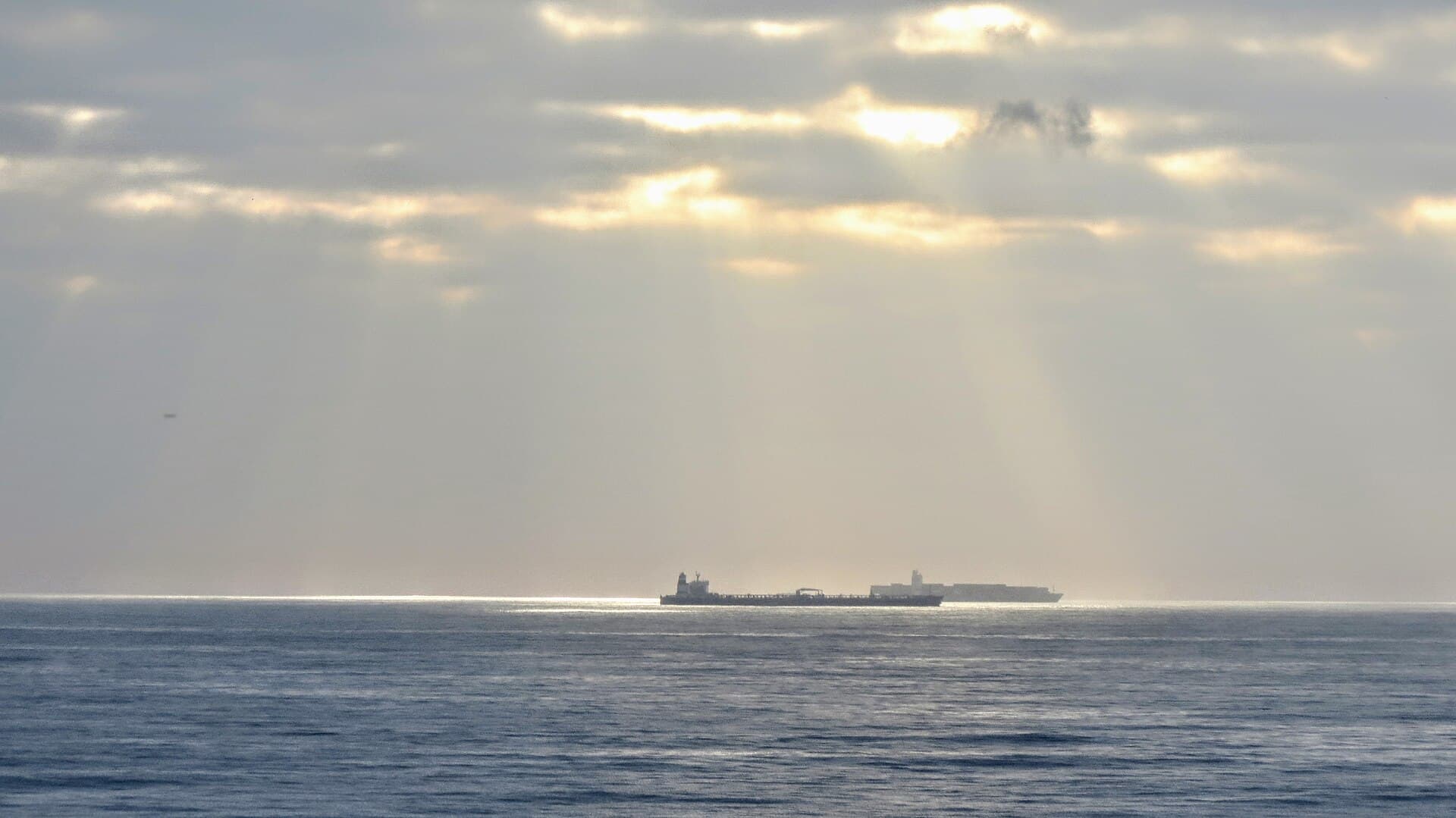 Tanker waiting to enter Durban harbour, South Africa