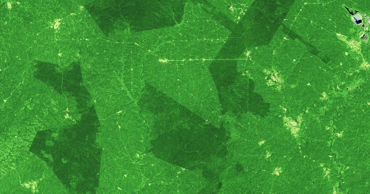 Réserves forestières du Ghana vues par satellite, décembre 2023