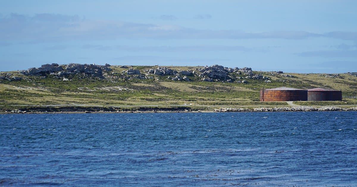 Fuel depot tanks by the sea