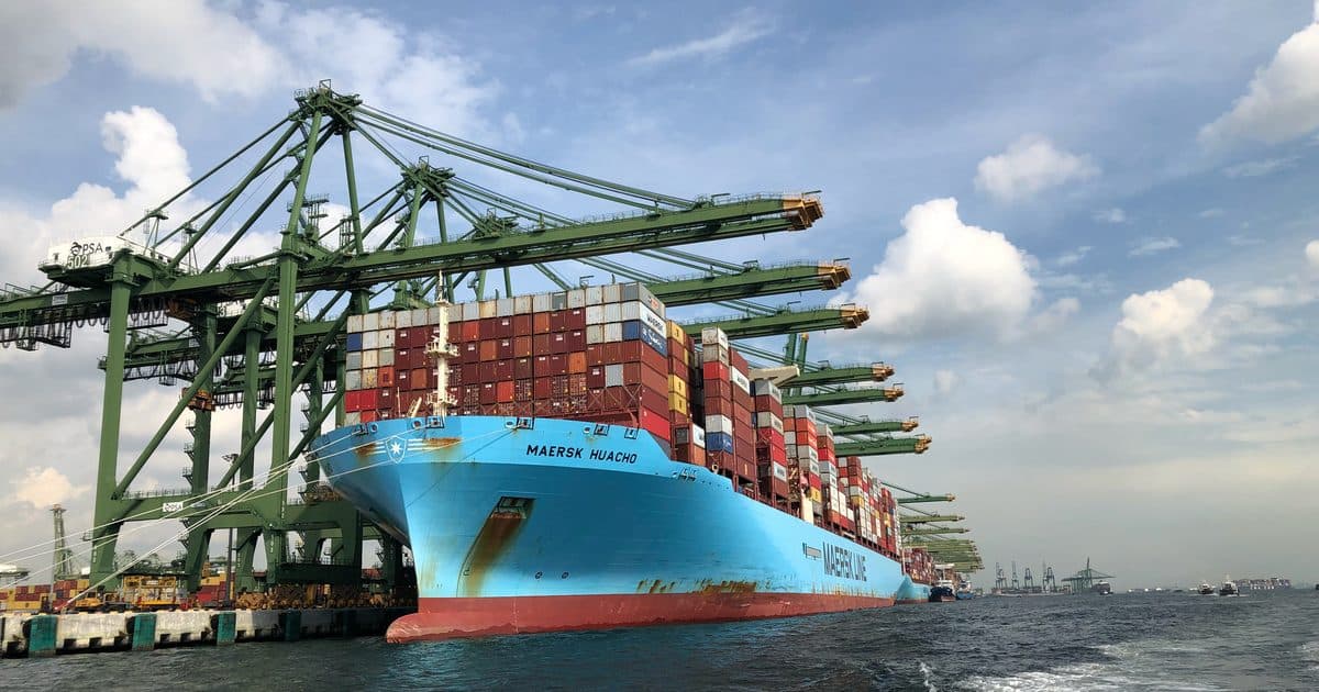 Cargo ship at the quay